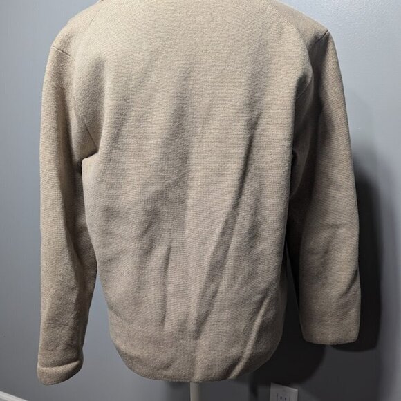 J.Crew Tan Camille Shrunken Sweater Knit Blazer Cotton Wool Poly Jacket Medium - Picture 3 of 6